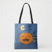 Lachender Halloween-Kürbis Tasche (Vorderseite)