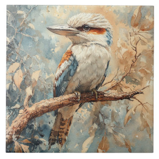 Lachender Hans im Baum Aquarell Fliese