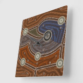 Lachender Hans oder Kookaburra Igloo Kühlbox Quadratische Wanduhr (Winkel)