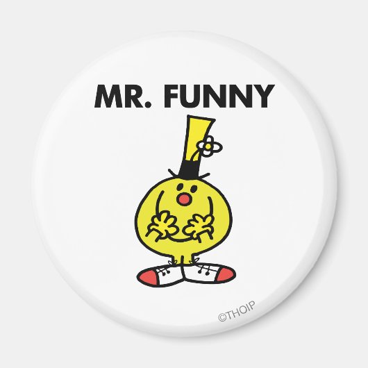 Lachender Herr Funny mit Blume Magnet (Vorne)