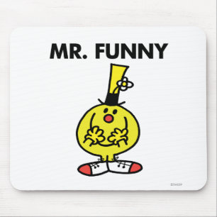 Lachender Herr Funny mit Blume Mousepad