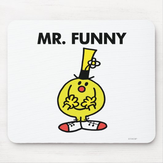Lachender Herr Funny mit Blume Mousepad (Vorne)