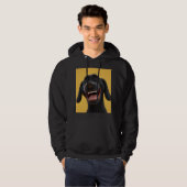 lachender Hund Hoodie (Vorne ganz)