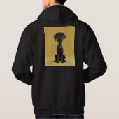 lachender Hund Hoodie (Rückseite)