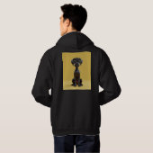 lachender Hund Hoodie (Schwarz voll)
