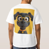 lachender Hund T-Shirt (Rückseite)