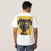 lachender Hund T-Shirt (Schwarz voll)