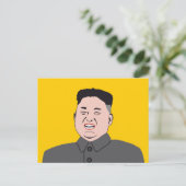 Lachender Kim Jong-un Postkarte (Stehend Vorderseite)