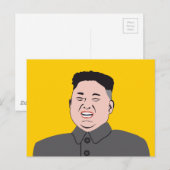 Lachender Kim Jong-un Postkarte (Vorne/Hinten)