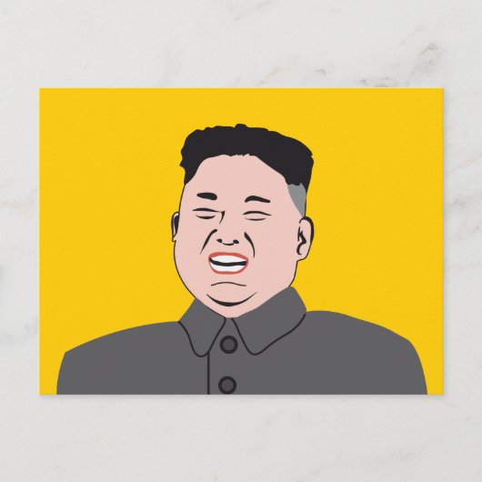 Lachender Kim Jong-un Postkarte (Vorderseite)