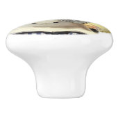 Lachender Koch mit Wannentonwarenfigürchen Keramikknauf (Seitenansicht)