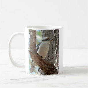 Lachender Kookaburra auf einem Eukalyptusbaum Kaffeetasse