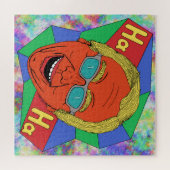 Lachender Mann (Künstlerisches Selbstportrait) Puzzle (Horizontal)