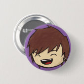 Lachender Riss-Knopf Button (Vorne & Hinten)