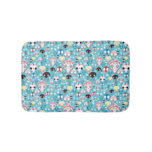 Lachender Schädel der Beschaffenheit Badematte (Vorderseite)