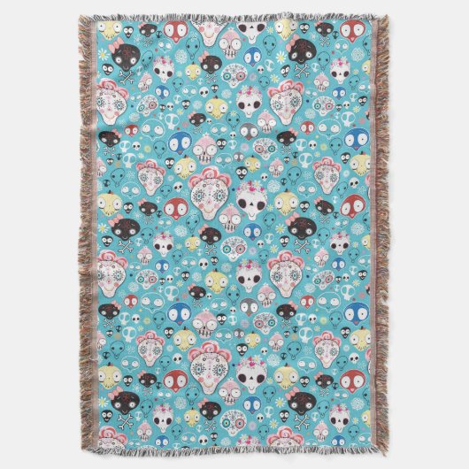 Lachender Schädel der Beschaffenheit Decke (Vorderseite Vertikal)