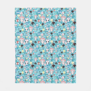 Lachender Schädel der Beschaffenheit Fleecedecke