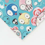 Lachender Schädel der Beschaffenheit Fleecedecke (Ecke)