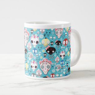 Lachender Schädel der Beschaffenheit Jumbo-Tasse