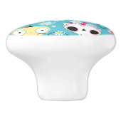 Lachender Schädel der Beschaffenheit Keramikknauf (Seitenansicht)