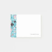 Lachender Schädel der Beschaffenheit Post-it Klebezettel (Vorderseite)