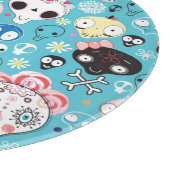 Lachender Schädel der Beschaffenheit Schneidebrett (Ecke)