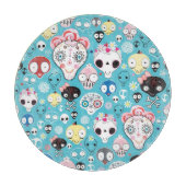 Lachender Schädel der Beschaffenheit Schneidebrett (Vorderseite)