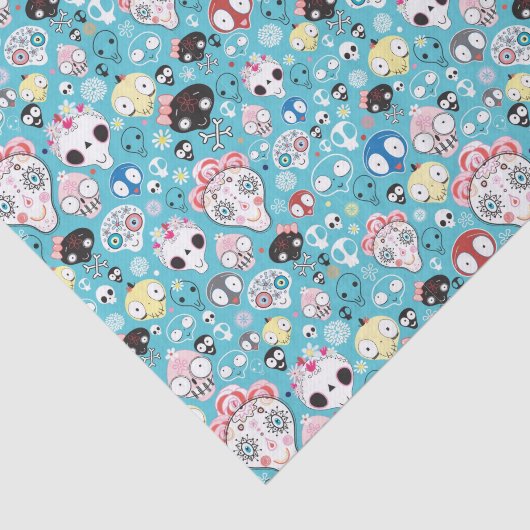 Lachender Schädel der Beschaffenheit Seidenpapier (Ausschnitt)