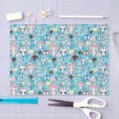 Lachender Schädel der Beschaffenheit Seidenpapier (Handwerk)