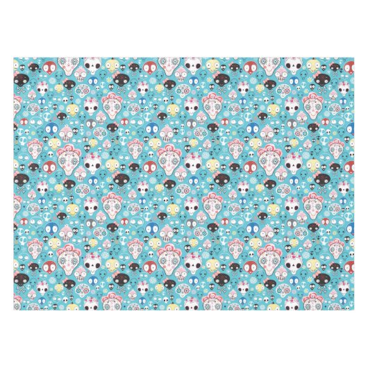 Lachender Schädel der Beschaffenheit Tischdecke (Vorderseite (Horizontal))