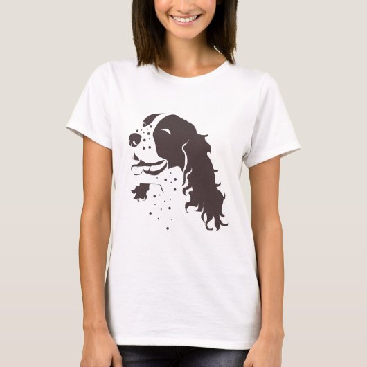 Lachender SpringerSpaniel T-Shirt (Vorderseite)