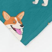 Lachender WaliserCorgi Fleecedecke (Ecke)