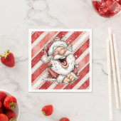 Lachender Weihnachtsmann lustig Serviette (Beispiel)