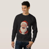 Lachender Weihnachtsmann Sweatshirt (Vorne ganz)