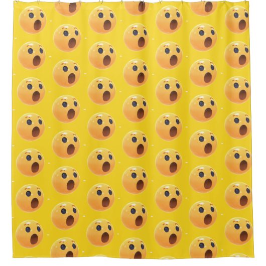 Lachendes Emoji-Gesicht lustig Duschvorhang (Vorderseite)
