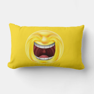 Lachendes Emoji-Gesicht lustig Lendenkissen