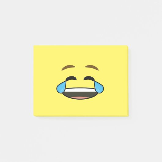 Lachendes Emoji Post-it Klebezettel (Vorderseite)