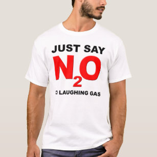 Lachendes Gas-Stickstoff-Monoxid lustiger T - T-Shirt