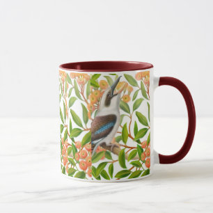 Lachendes Kookaburra in der Gummi-Baum-Tasse Tasse