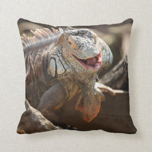 Lachendes Leguan-Foto Kissen