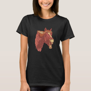 Lachendes Pferd Zähne Gesicht Pferdesilhouette Rei T-Shirt