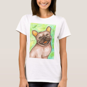 Lachendes T-Shirt der französischen Bulldogge