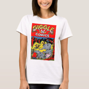 Lachendes Tier Elefant Vintage Comics T-Shirt