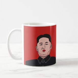 Lachendes und ernstes Porträt von Kim Jong-un Kaffeetasse