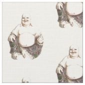 Lachendes viel Glück Buddha-Muster Stoff (Nahaufnahme)
