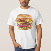 Lächerlich Auflösungs-Cheeseburger T-Shirt (Vorderseite)