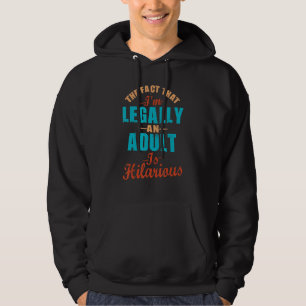 Lächerlich für Erwachsene, die Tatsache, dass ich Hoodie