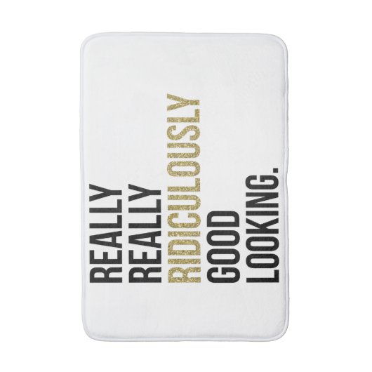 Lächerlich gutes Zitat Badematte (Vorderseite Vertikal)