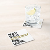 Lächerlich gutes Zitat Rechteckiger Pappuntersetzer (Vor Ort)