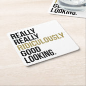 Lächerlich gutes Zitat Rechteckiger Pappuntersetzer (angewinkelt)